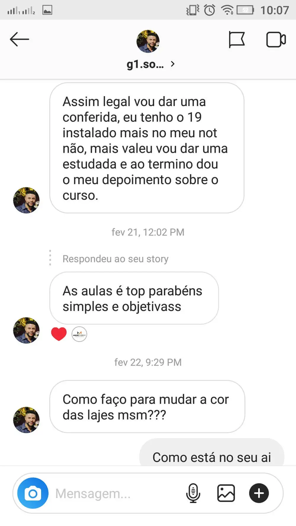 Depoimento de aluno: As aulas é top, simples e objetivas