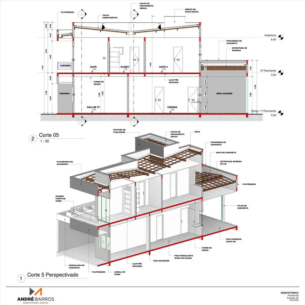 Projeto desenvolvido no treinamento Revit para Projetista 5