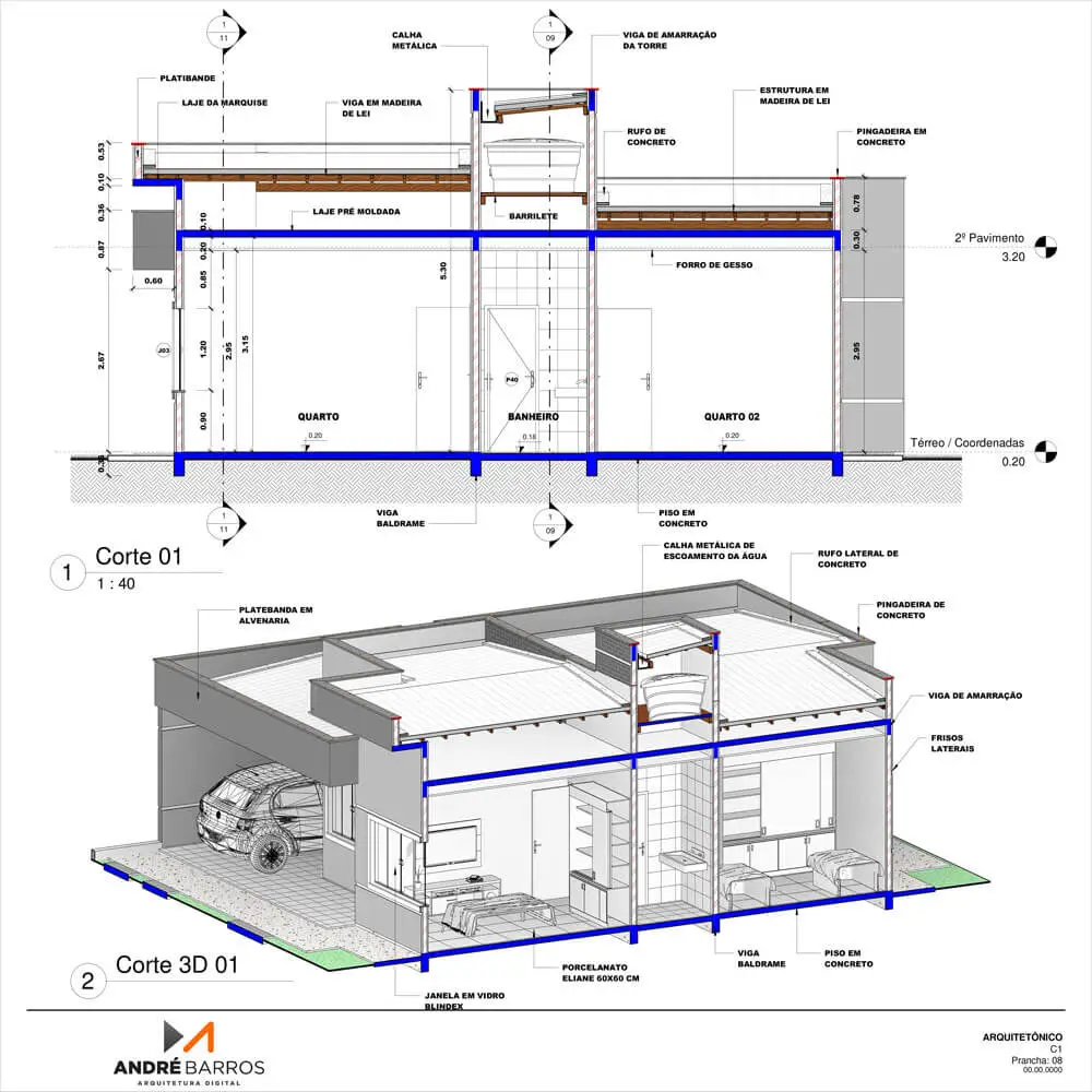 Projeto desenvolvido no treinamento Revit para Projetista 12