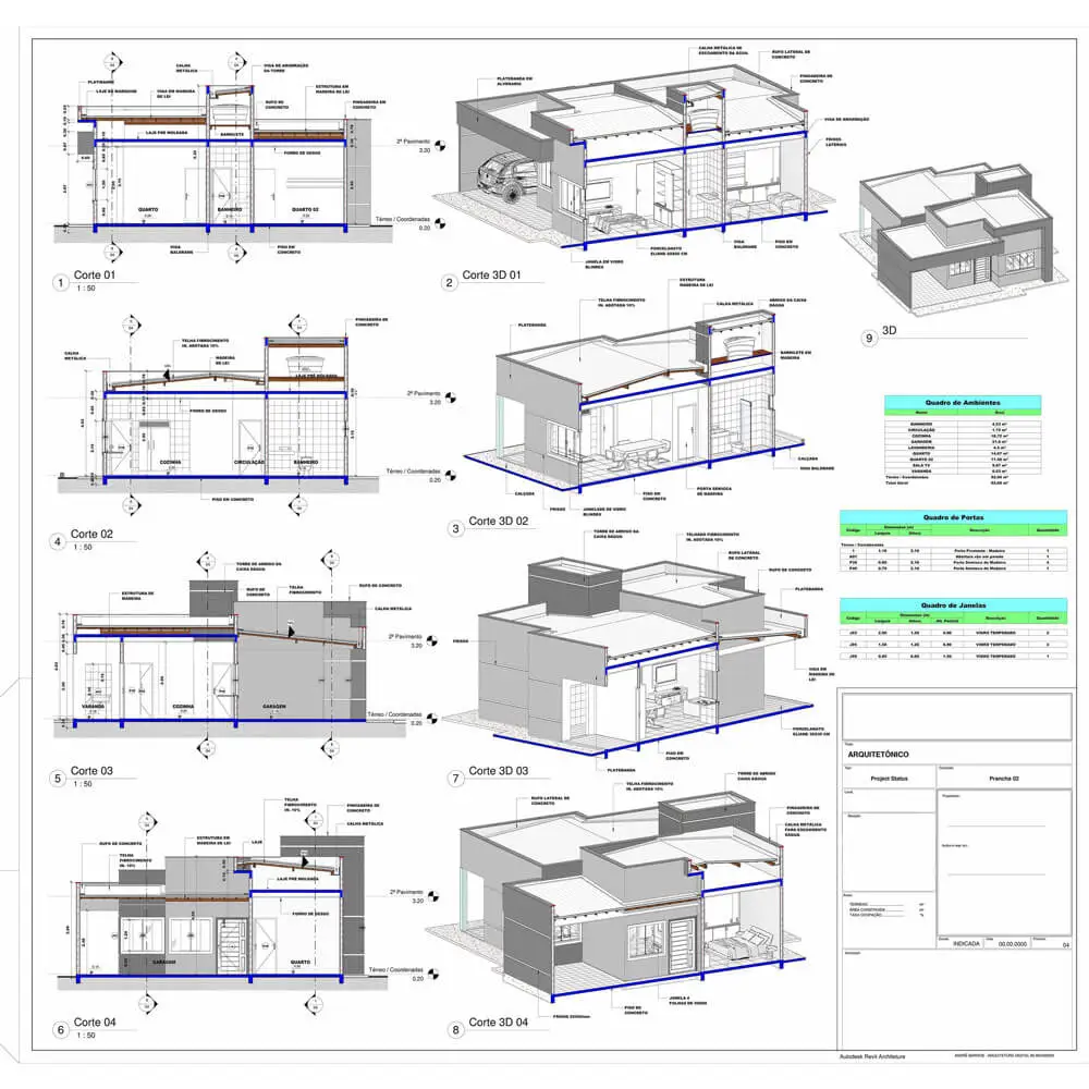 Projeto desenvolvido no treinamento Revit para Projetista 4